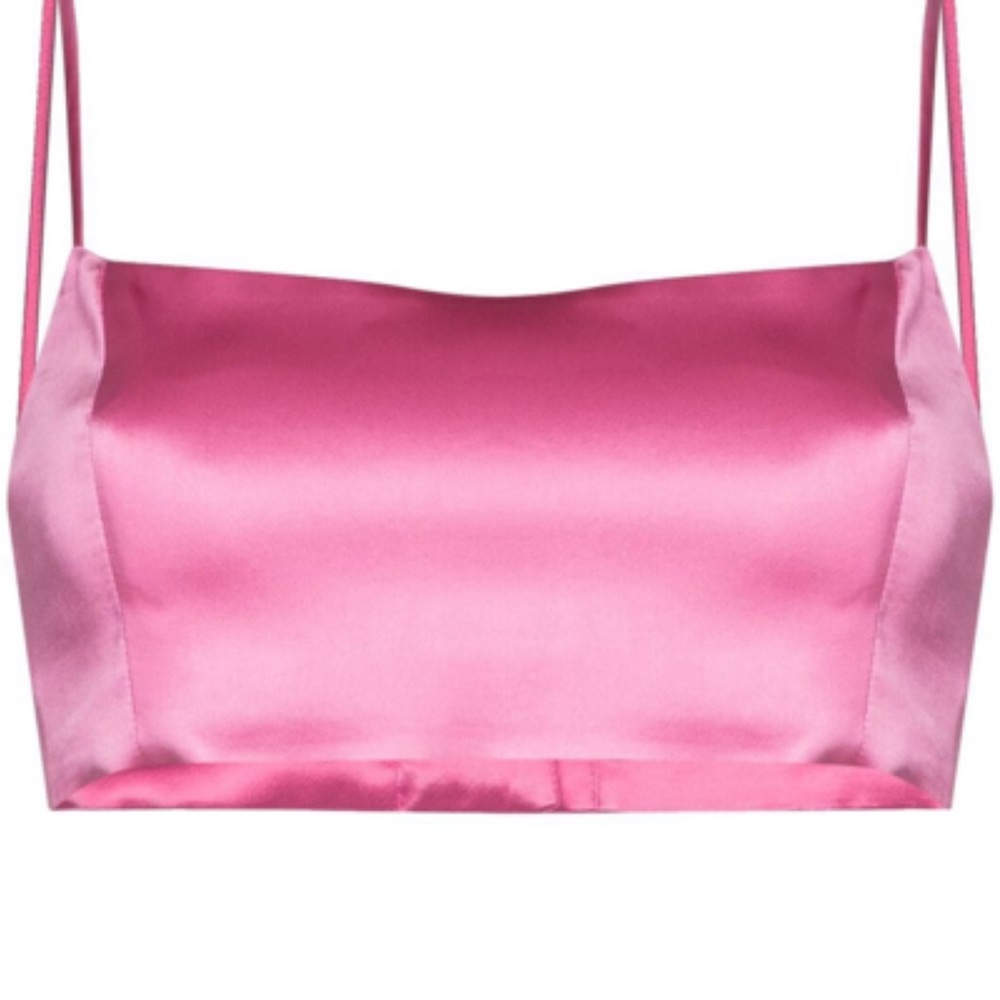 Gauge81 Pink Satin Crop Top